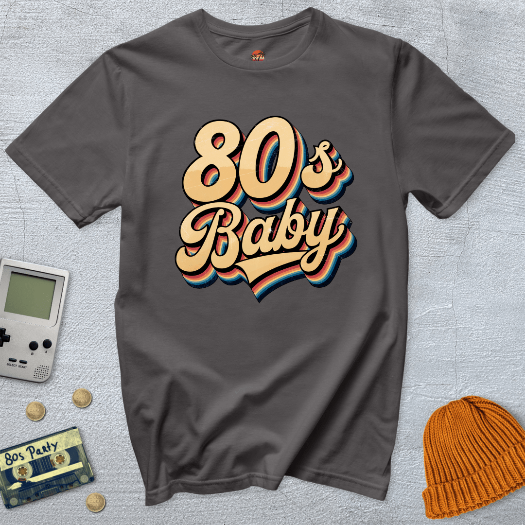 Printify T-Shirt Charcoal / S 80s Baby - Shirt