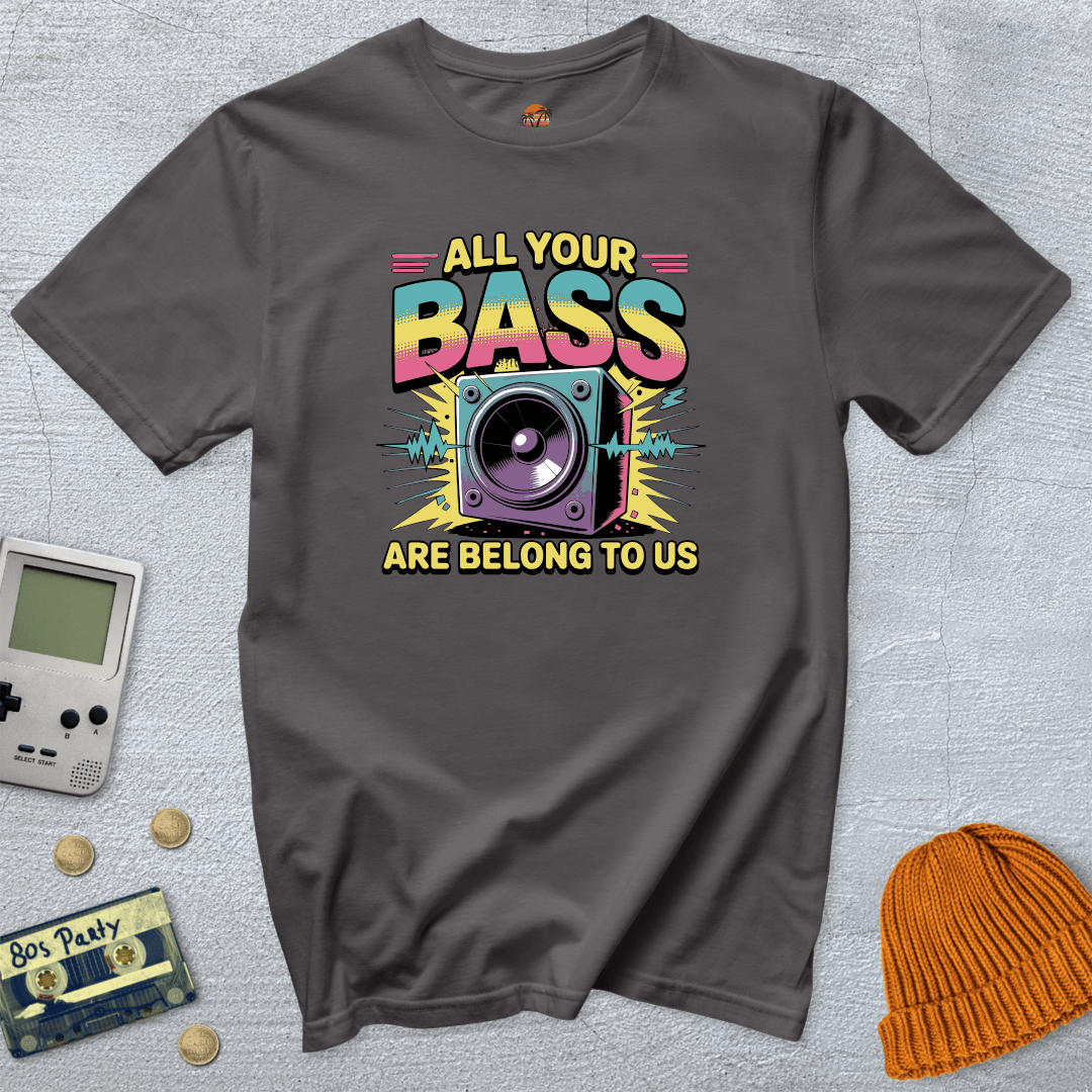 Printify T-Shirt Charcoal / S All your bass - Shirt