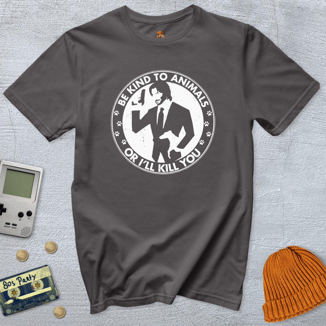 Printify T-Shirt Charcoal / S Be Kind To Animals - Shirt