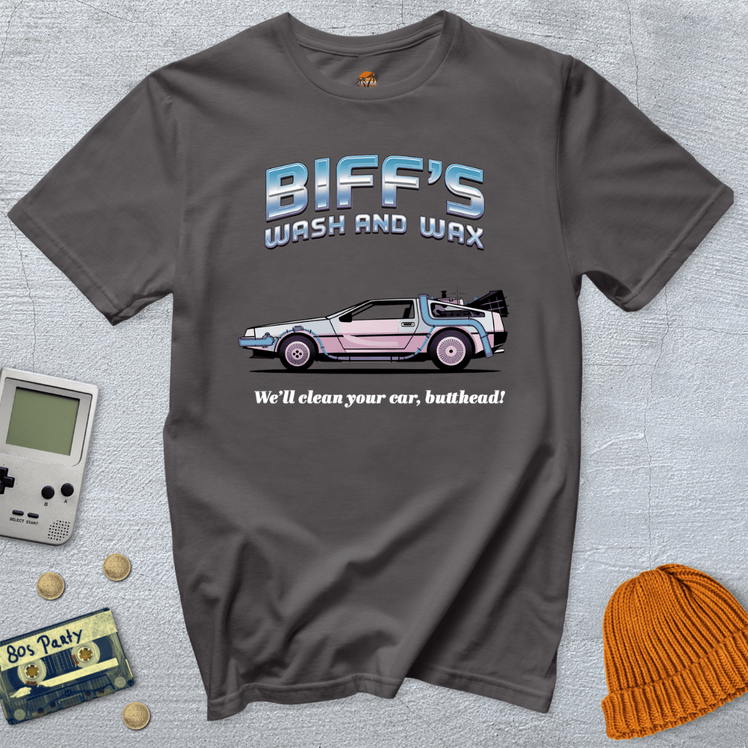 Printify T-Shirt Charcoal / S Biffs Wash and Wax - Shirt