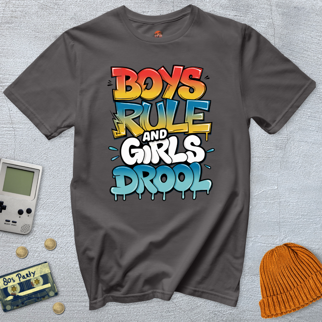 Printify T-Shirt Charcoal / S Boys Rule - Shirt