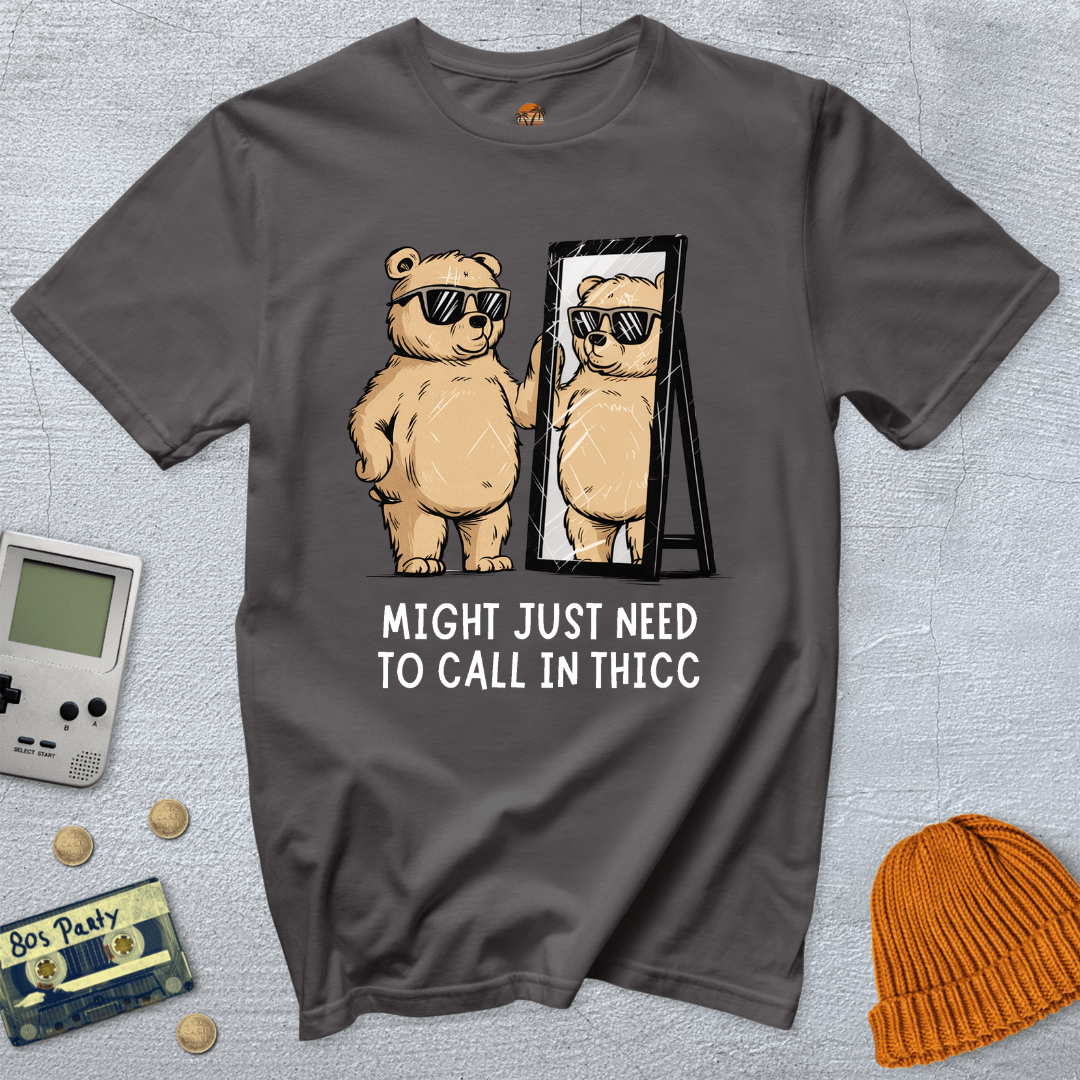 Printify T-Shirt Charcoal / S Call in thicc - shirt