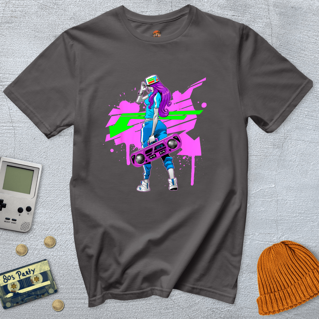 Printify T-Shirt Charcoal / S Graffiti Girl - Shirt