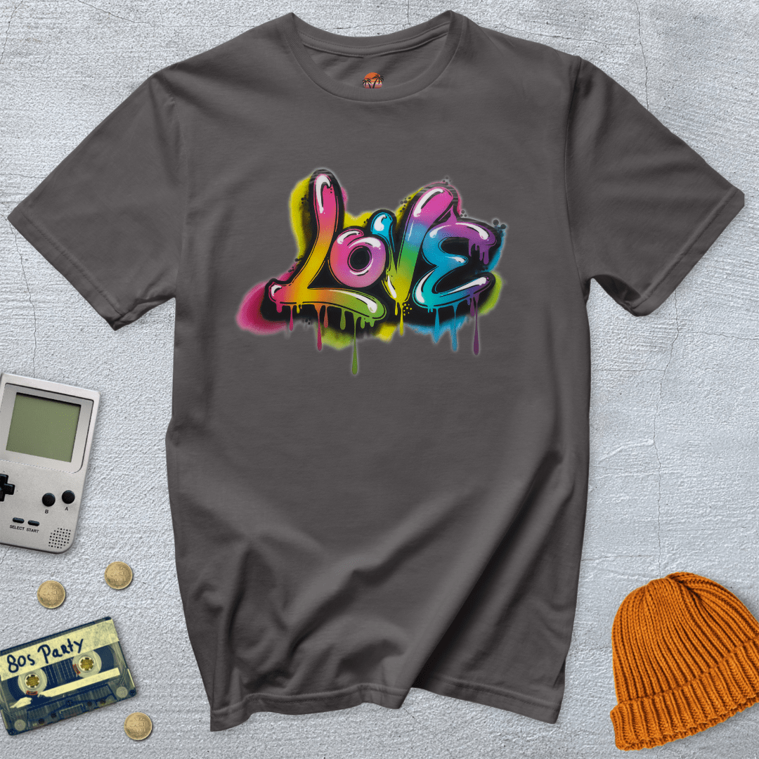 Printify T-Shirt Charcoal / S Graffiti Love -  Shirt