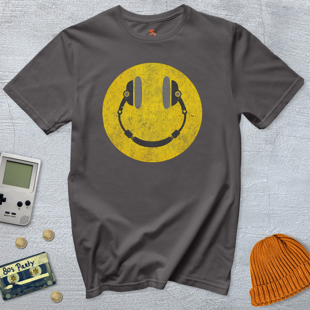 Printify T-Shirt Charcoal / S Happy Face - Shirt