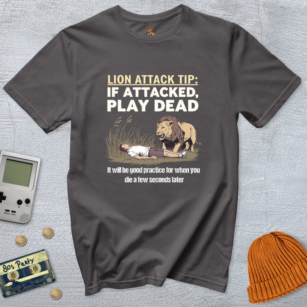 Printify T-Shirt Charcoal / S Lion Attack - Shirt