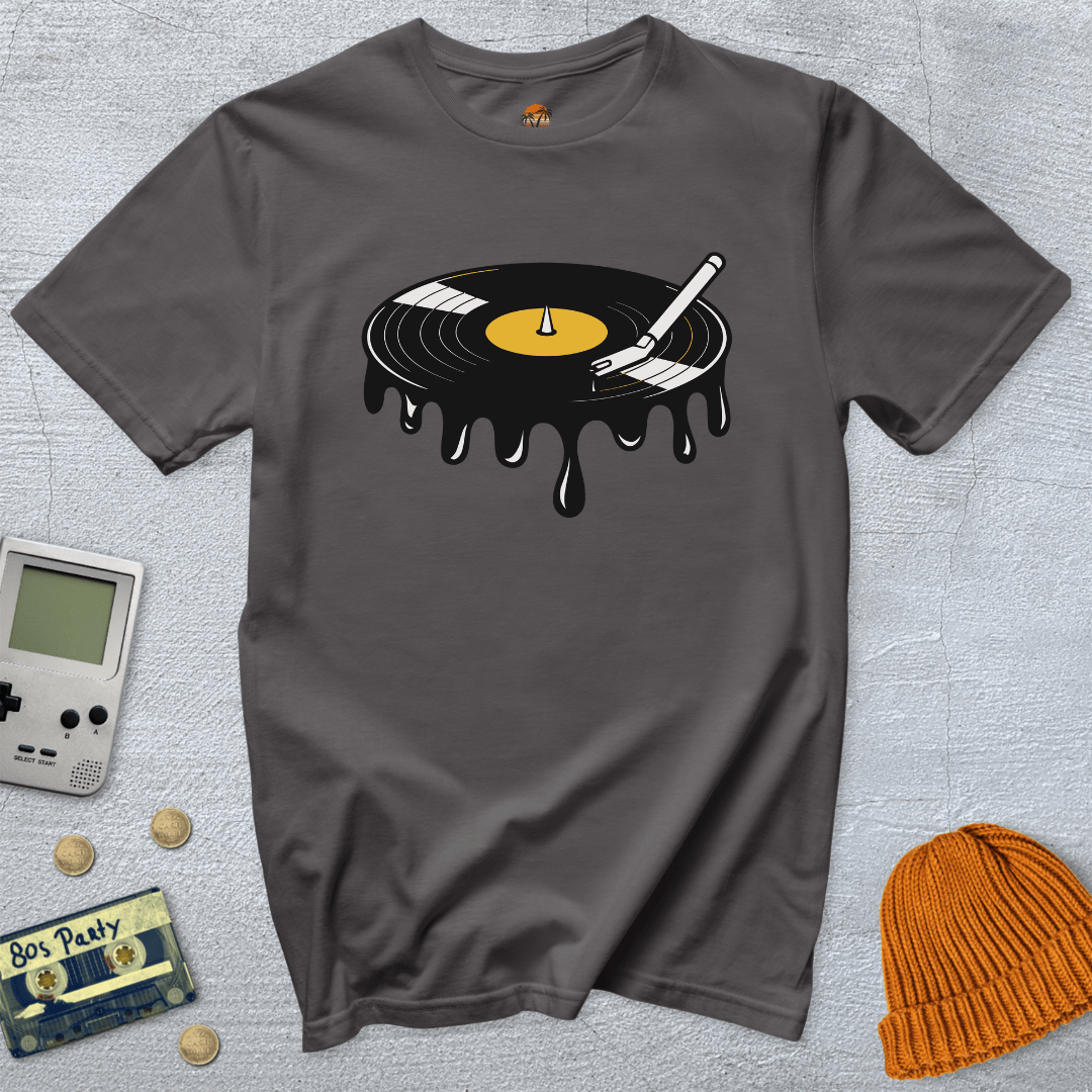 Printify T-Shirt Charcoal / S Melted Record - Shirt