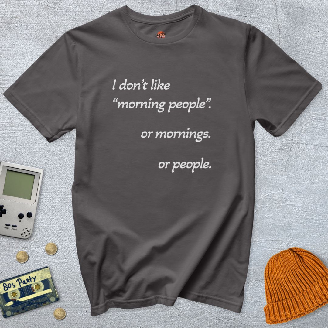 Printify T-Shirt Charcoal / S Morning people - Shirt