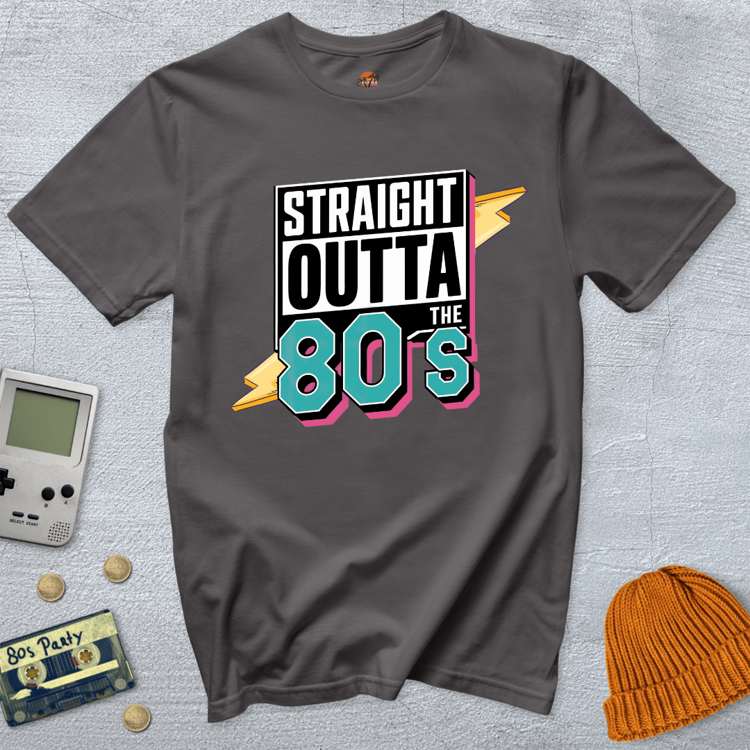 Printify T-Shirt Charcoal / S Outta the 80s - Shirt