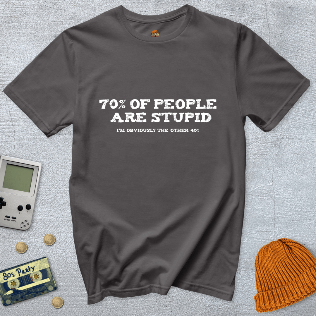 Printify T-Shirt Charcoal / S People are stupid - Shirt