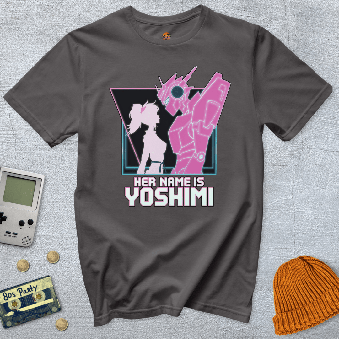 Printify T-Shirt Charcoal / S Pink Robots - Shirt