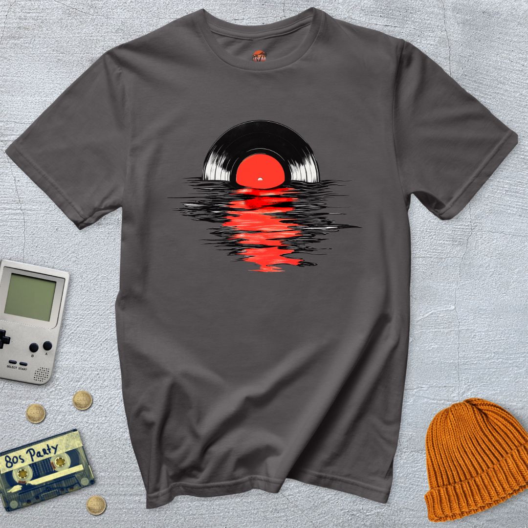 Printify T-Shirt Charcoal / S Record Sunset - Shirt