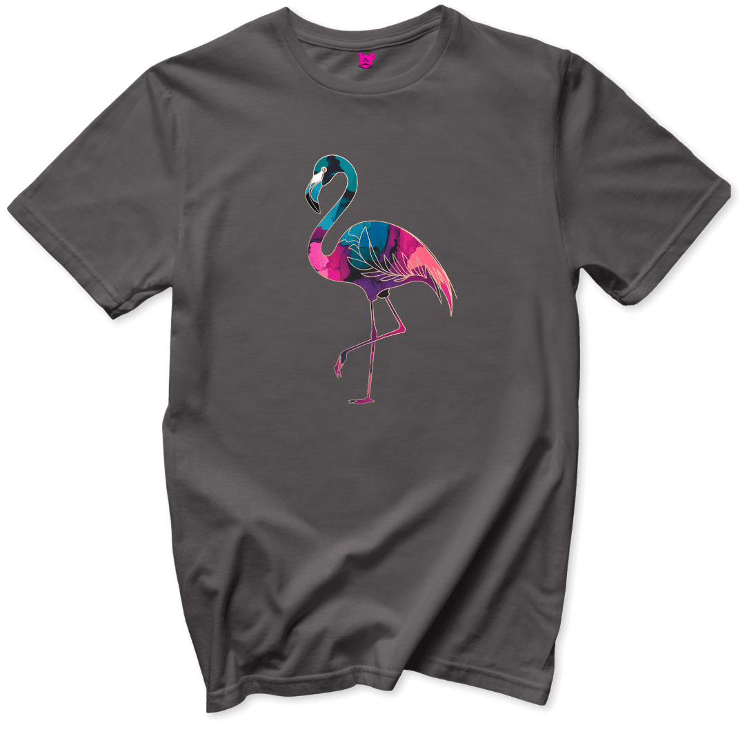 Vibrant Flamingo T-Shirt - Throwback Paradise