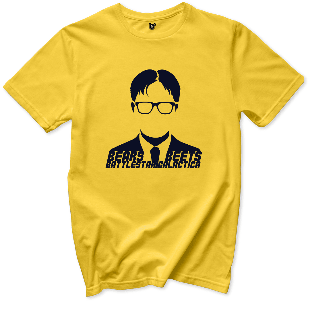 Bears, Beets, Battlestar Galactica T-Shirt - Throwback Paradise