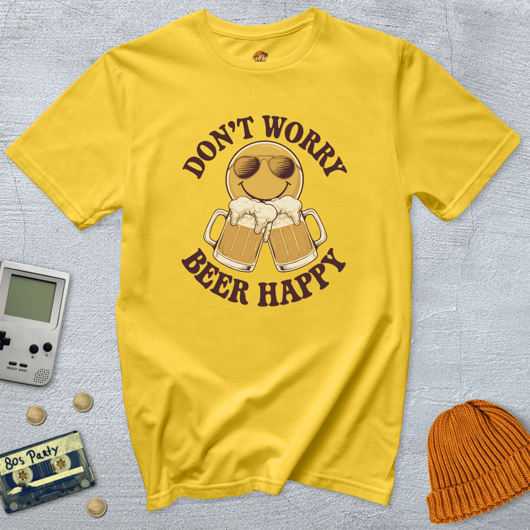 Printify T-Shirt Daisy / S Don't Worry Beer Happy - Shirt