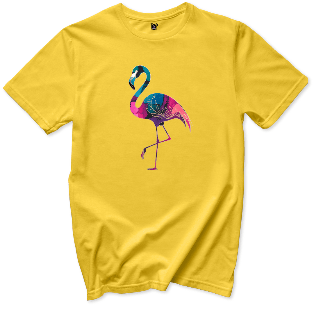 Vibrant Flamingo T-Shirt - Throwback Paradise