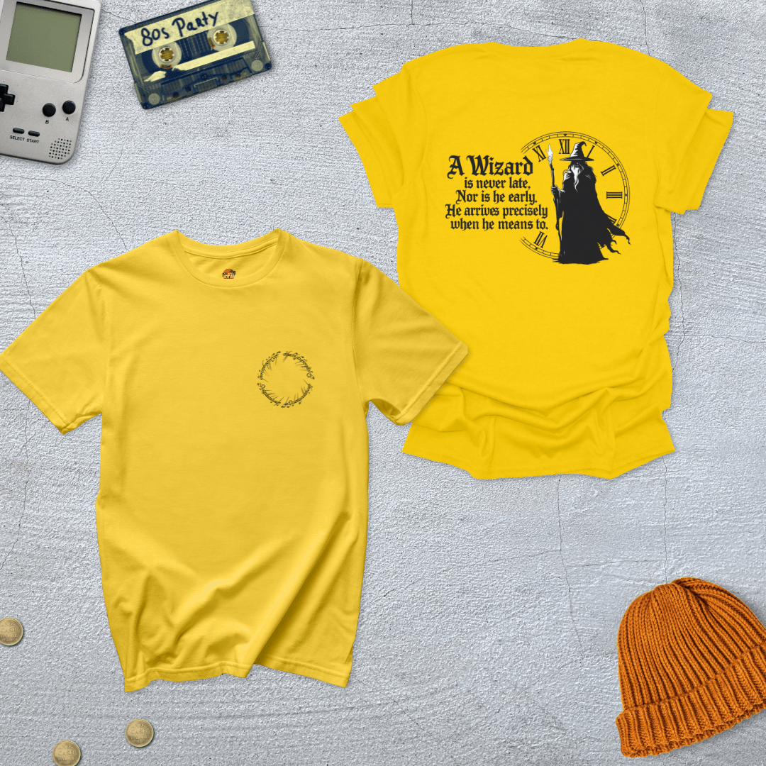 Printify T-Shirt Daisy / S Wizard never late - Shirt