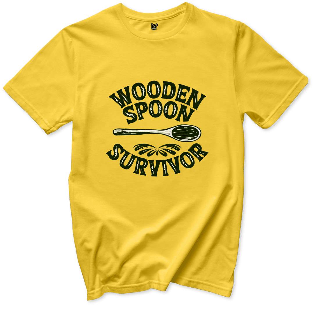 Wooden Spoon Survivor T-Shirt - Throwback Paradise