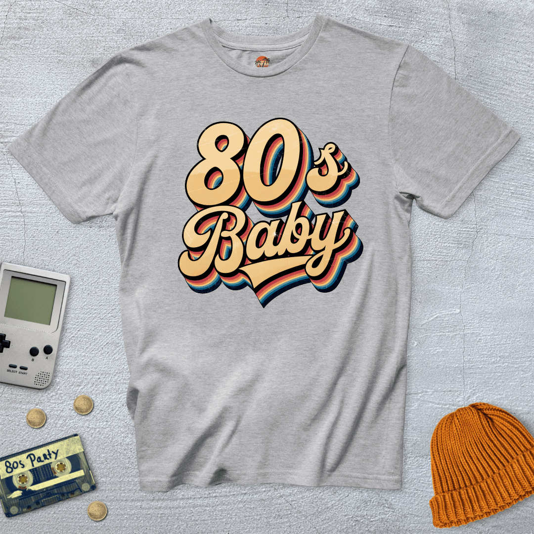 Printify T-Shirt Ice Grey / S 80s Baby - Shirt