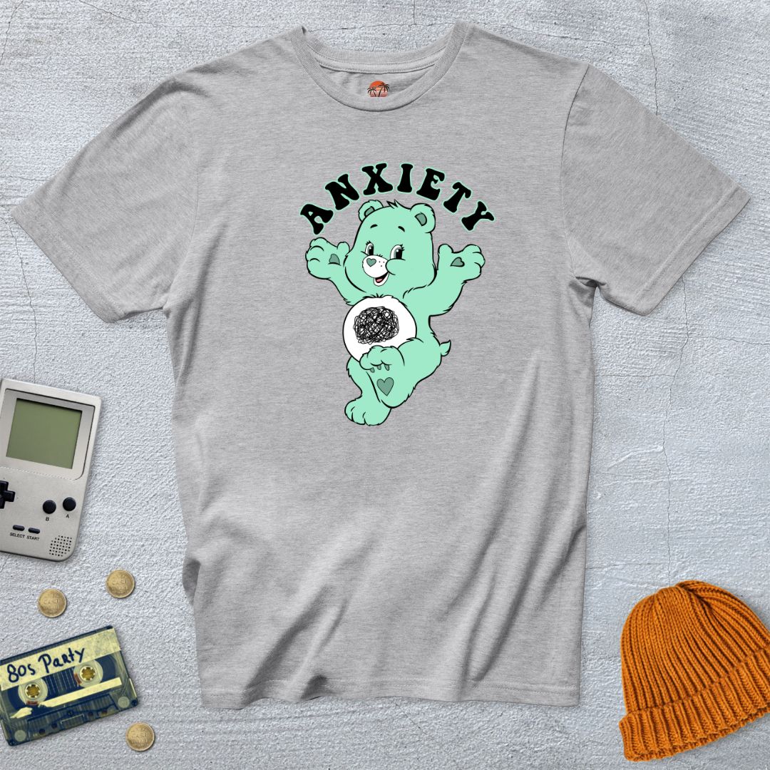 Printify T-Shirt Ice Grey / S Anxiety Bear - Shirt