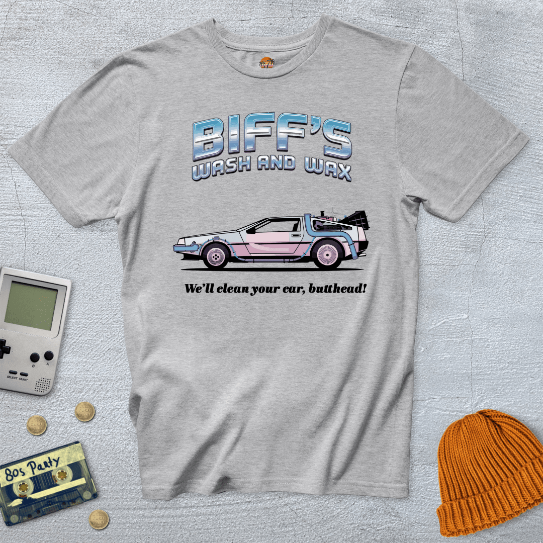 Printify T-Shirt Ice Grey / S Biffs Wash and Wax - Shirt