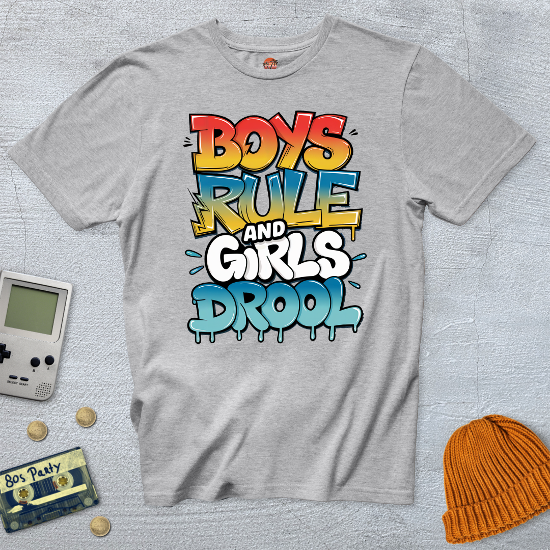 Printify T-Shirt Ice Grey / S Boys Rule - Shirt