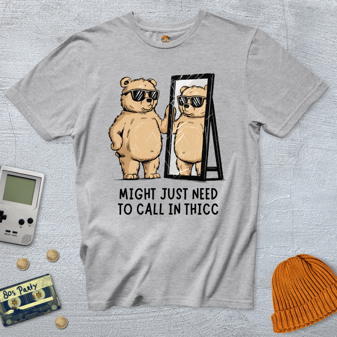 Printify T-Shirt Ice Grey / S Call in thicc - shirt