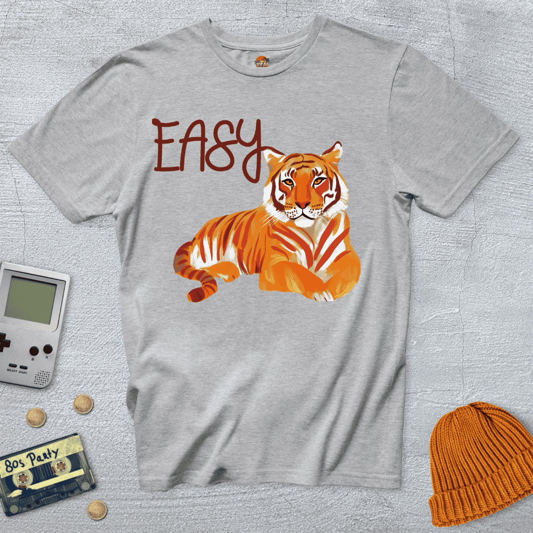 Printify T-Shirt Ice Grey / S Easy Tiger - Shirt