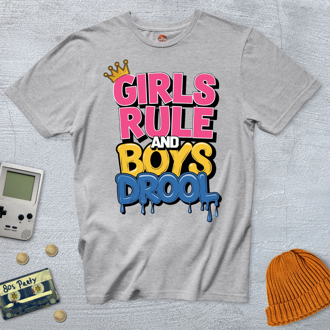 Printify T-Shirt Ice Grey / S Girls Rule - Shirt