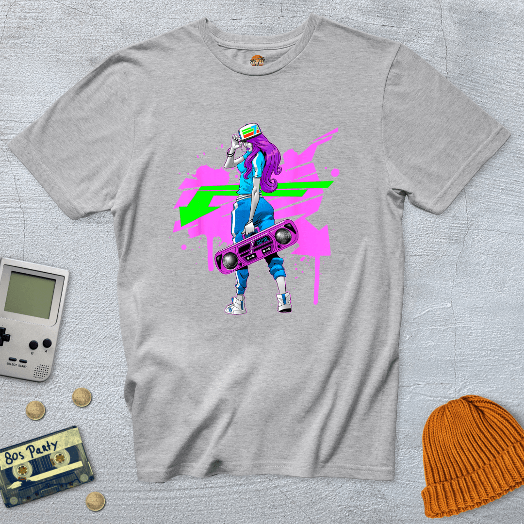 Printify T-Shirt Ice Grey / S Graffiti Girl - Shirt