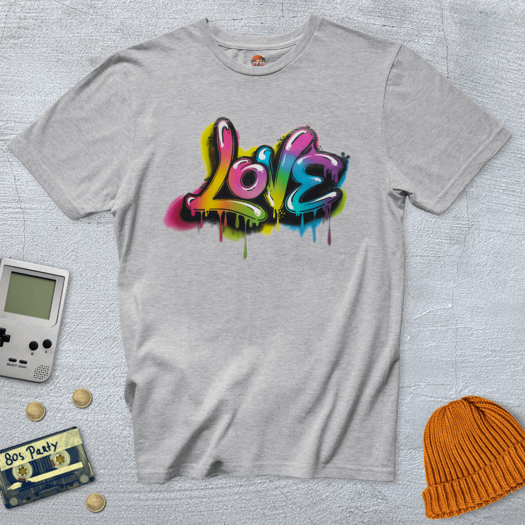 Printify T-Shirt Ice Grey / S Graffiti Love -  Shirt