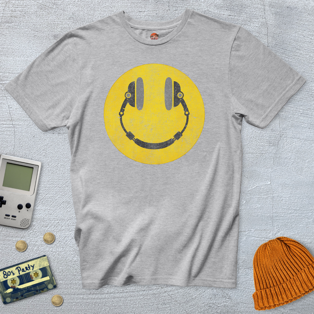 Printify T-Shirt Ice Grey / S Happy Face - Shirt