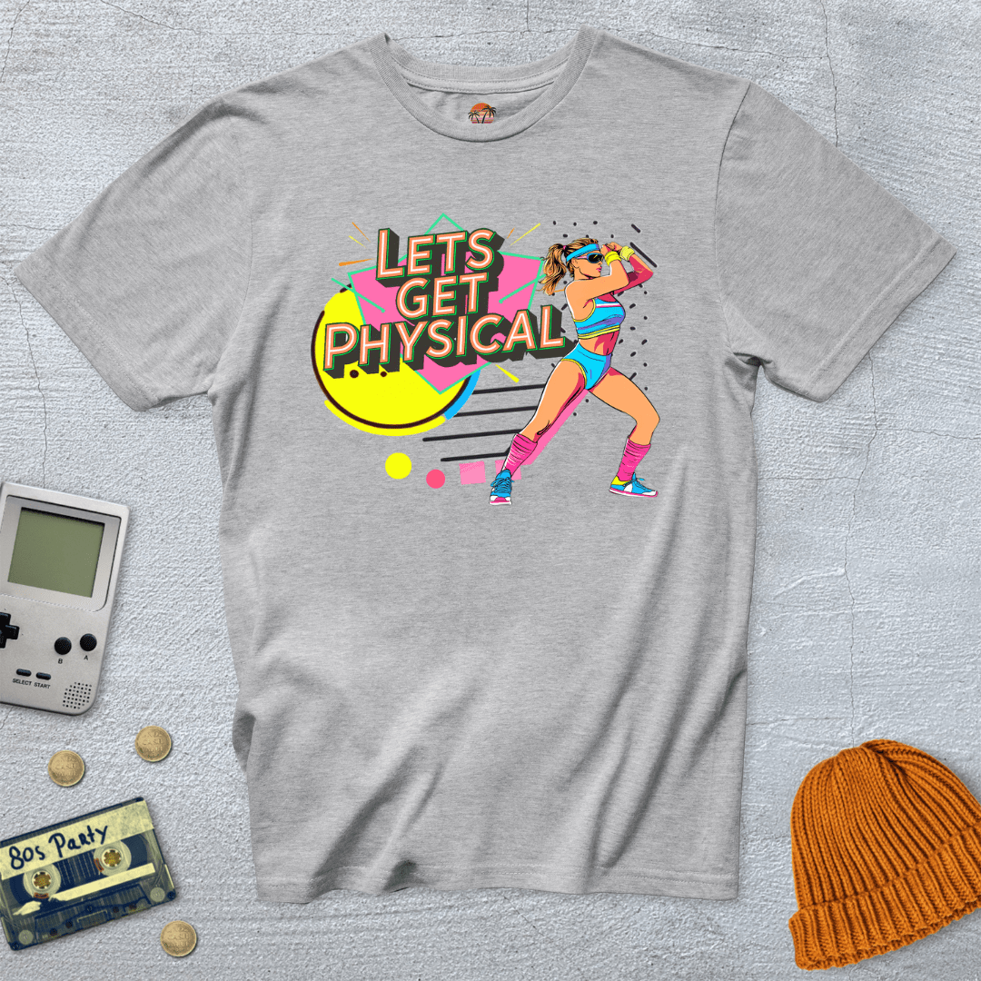 Printify T-Shirt Ice Grey / S Lets Get Physical - Shirt