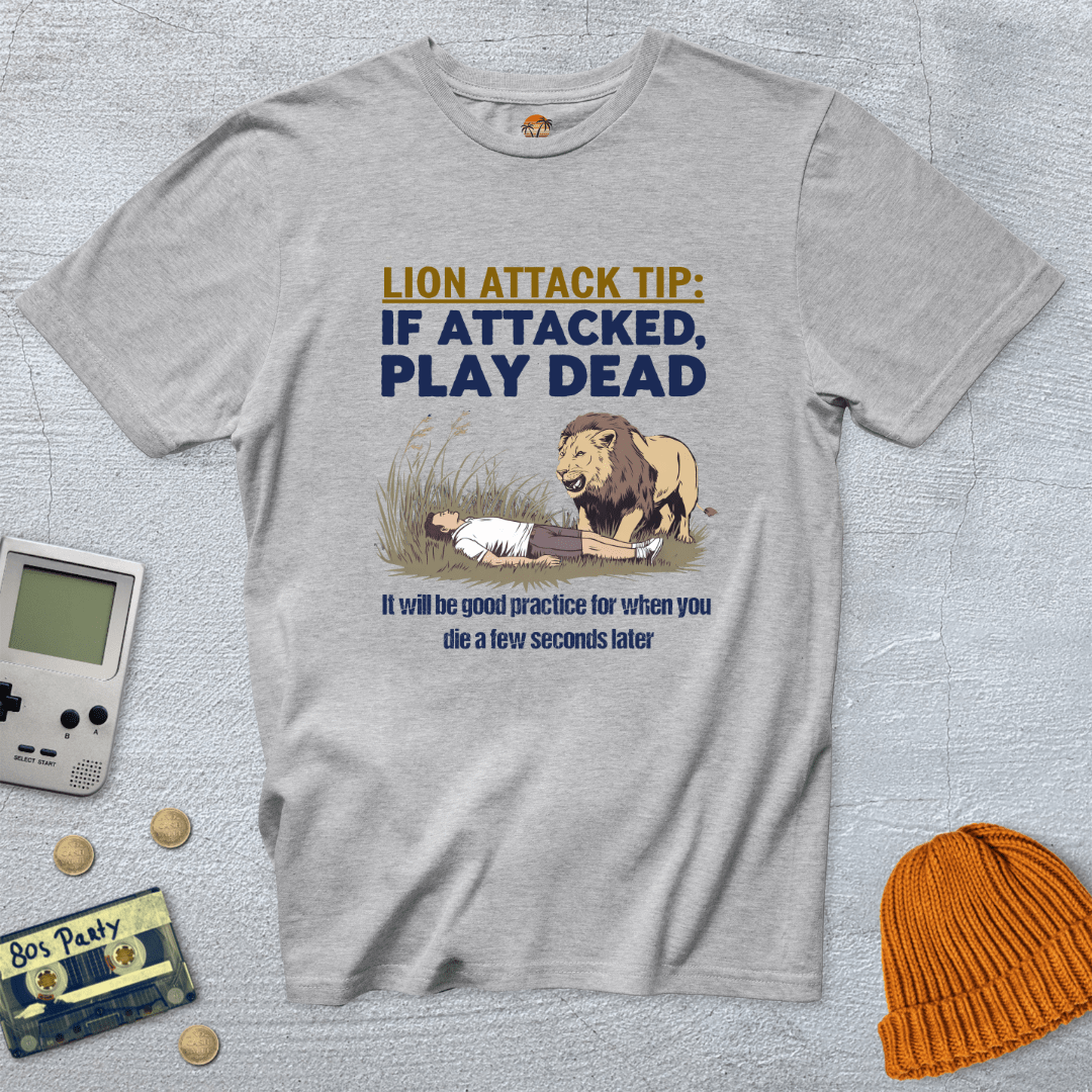 Printify T-Shirt Ice Grey / S Lion Attack - Shirt