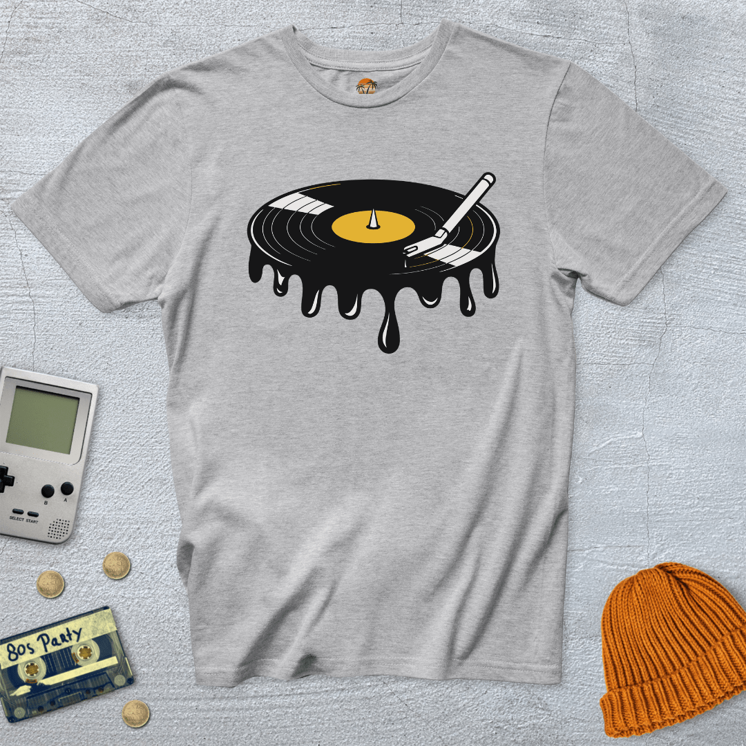 Printify T-Shirt Ice Grey / S Melted Record - Shirt