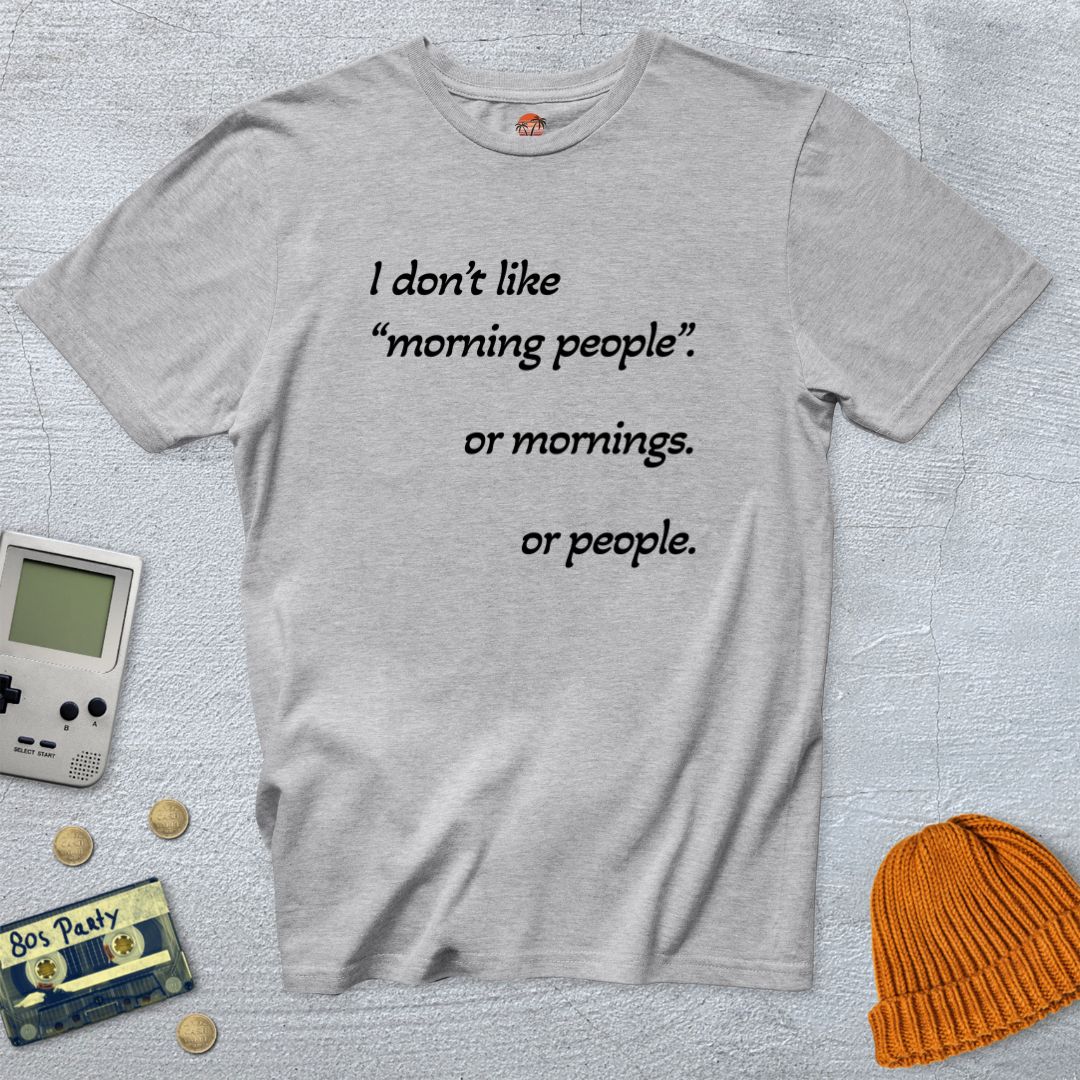 Printify T-Shirt Ice Grey / S Morning people - Shirt