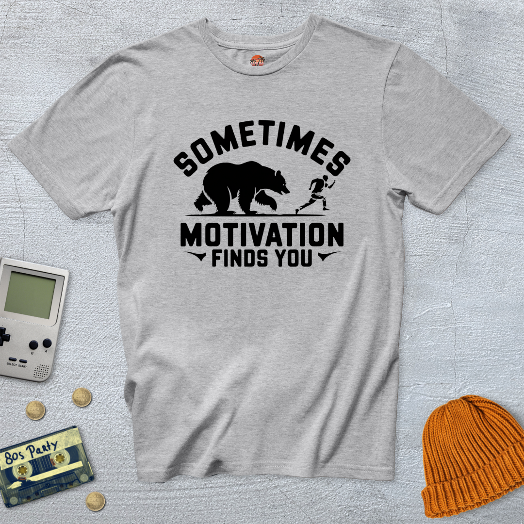 Printify T-Shirt Ice Grey / S Motivation Finds You - Shirt