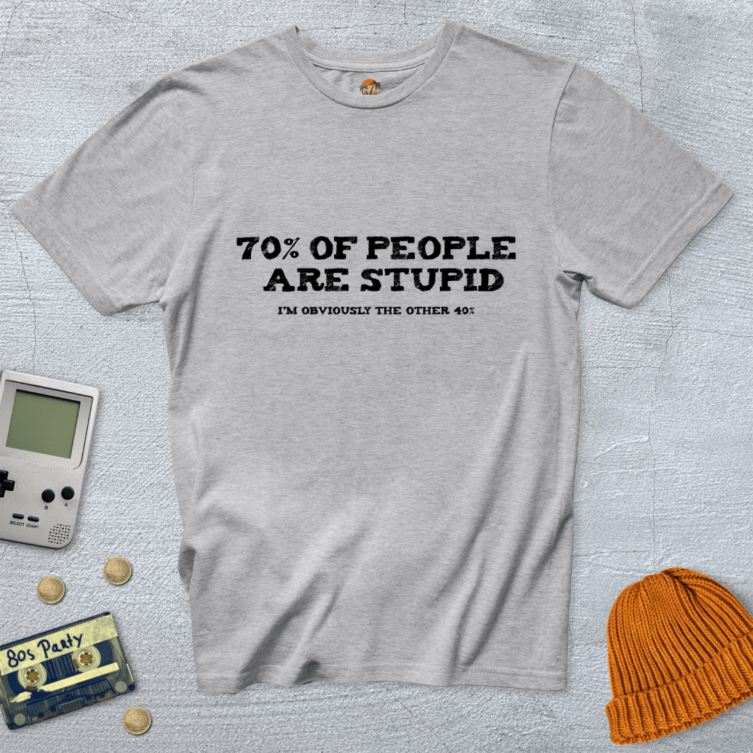 Printify T-Shirt Ice Grey / S People are stupid - Shirt