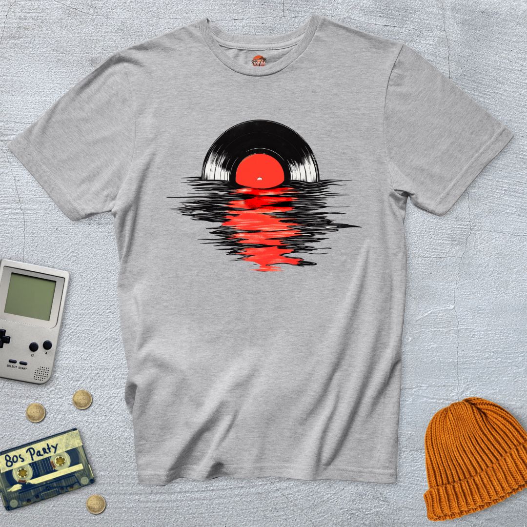 Printify T-Shirt Ice Grey / S Record Sunset - Shirt