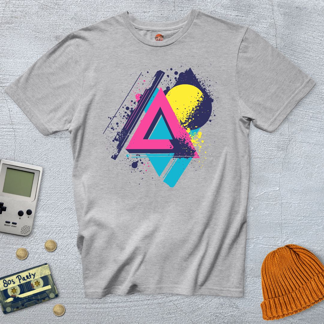 Printify T-Shirt Ice Grey / S Retro Abstract - Shirt