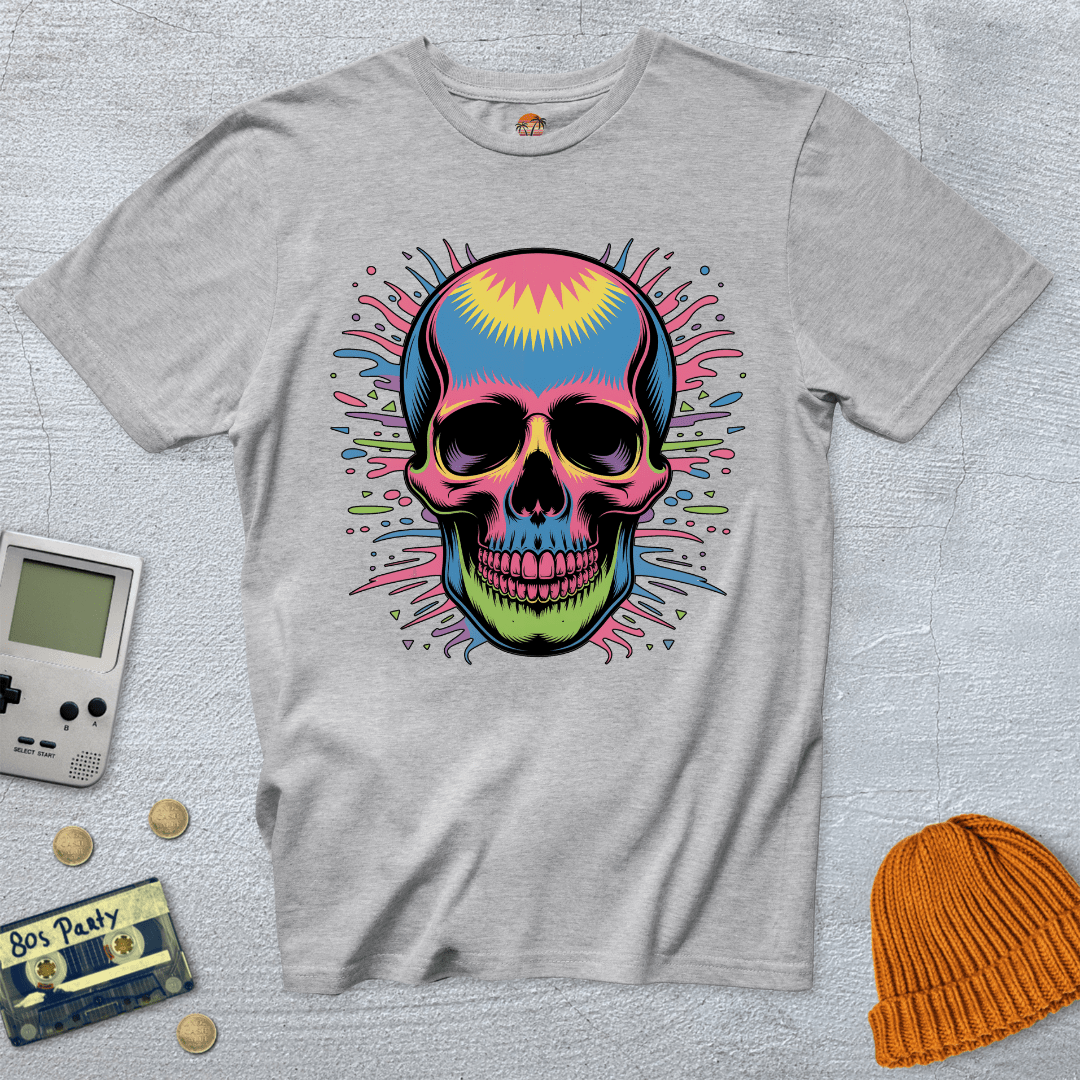 Printify T-Shirt Ice Grey / S Skull - Shirt