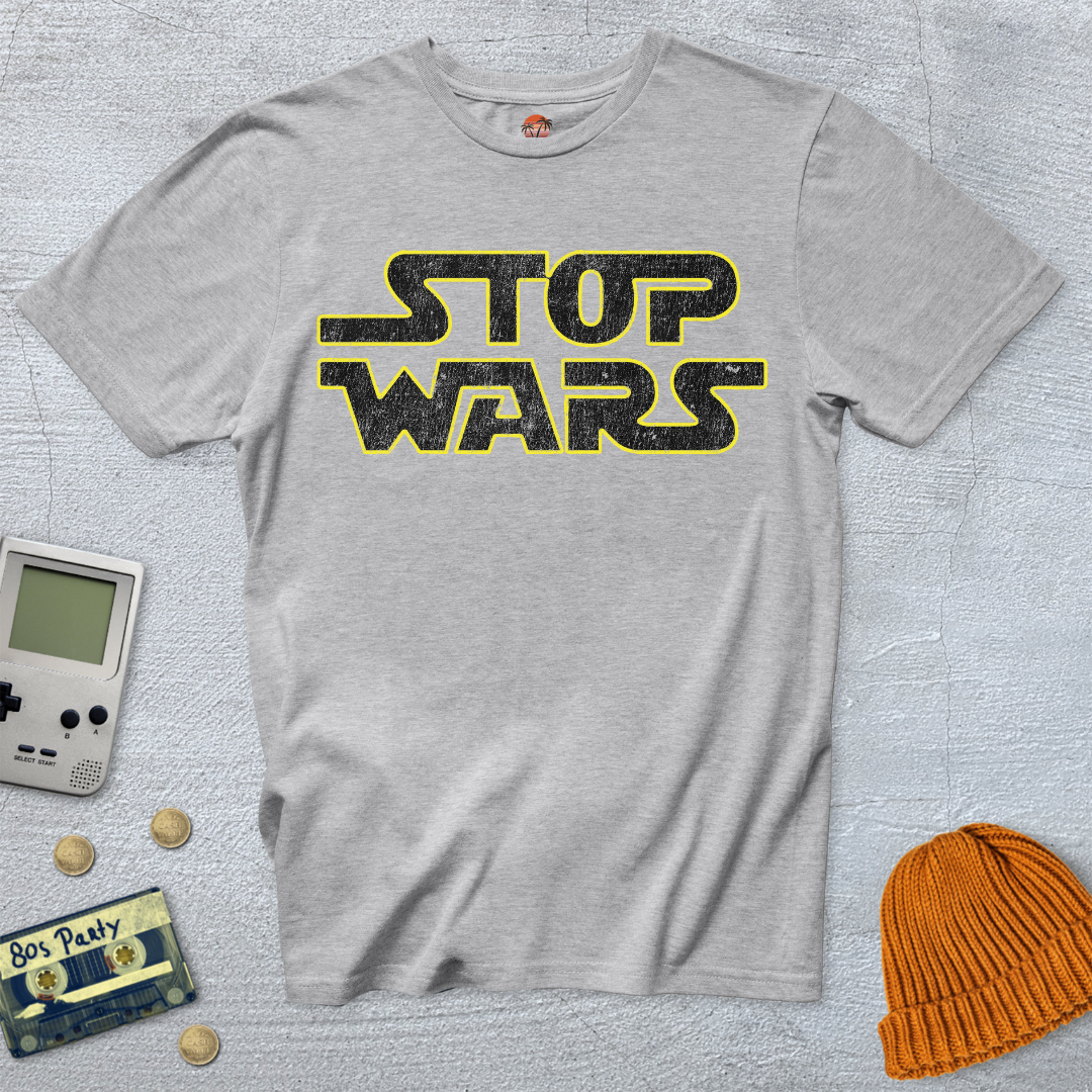 Printify T-Shirt Ice Grey / S Stop Wars - Shirt