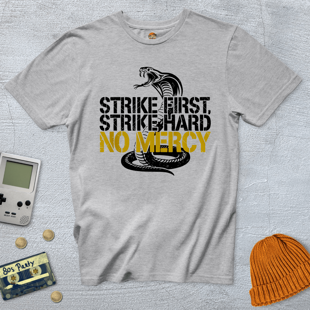 Printify T-Shirt Ice Grey / S Strike First - Shirt