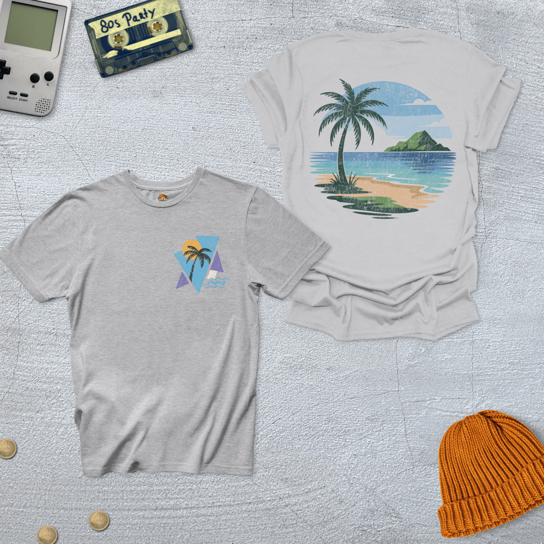 Printify T-Shirt Ice Grey / S Vintage Beach Vibes - Shirt