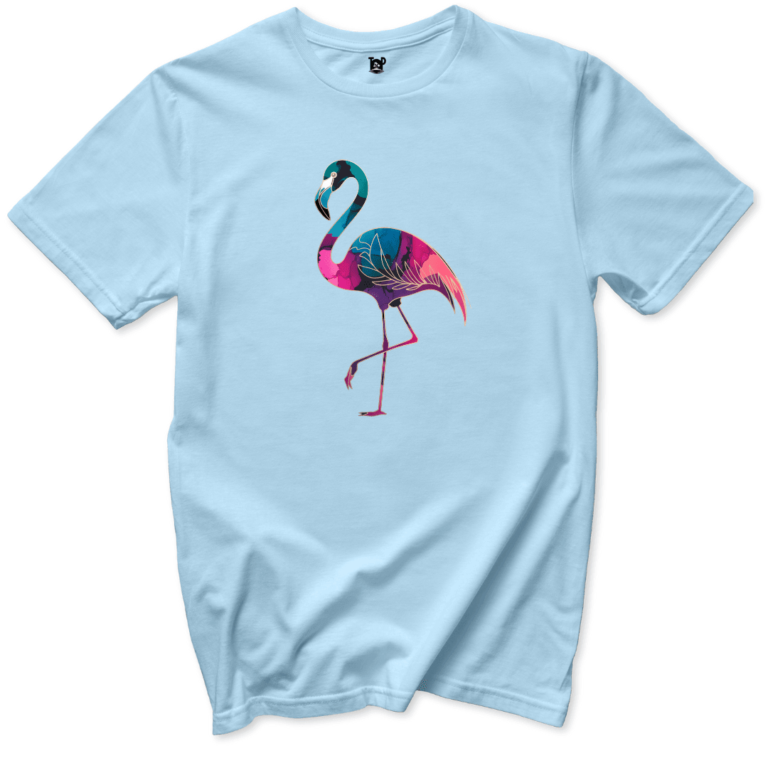 Vibrant Flamingo T-Shirt - Throwback Paradise