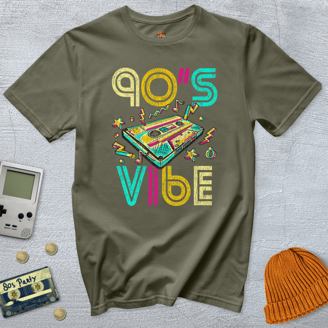 Printify T-Shirt Military Green / S 90's Vibe - Shirt