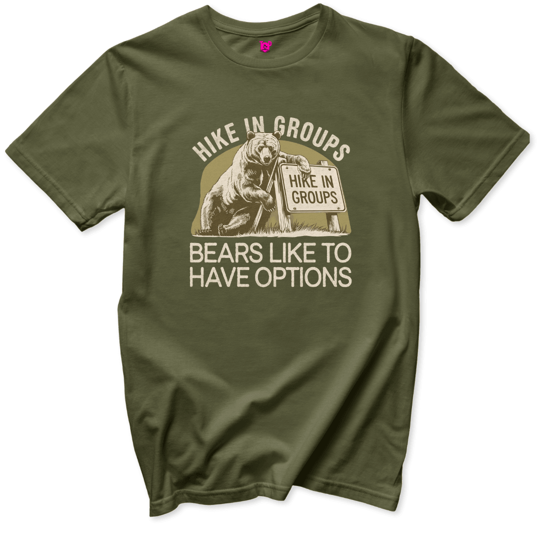 Bear Hiking Advice T-Shirt - Throwback Paradise