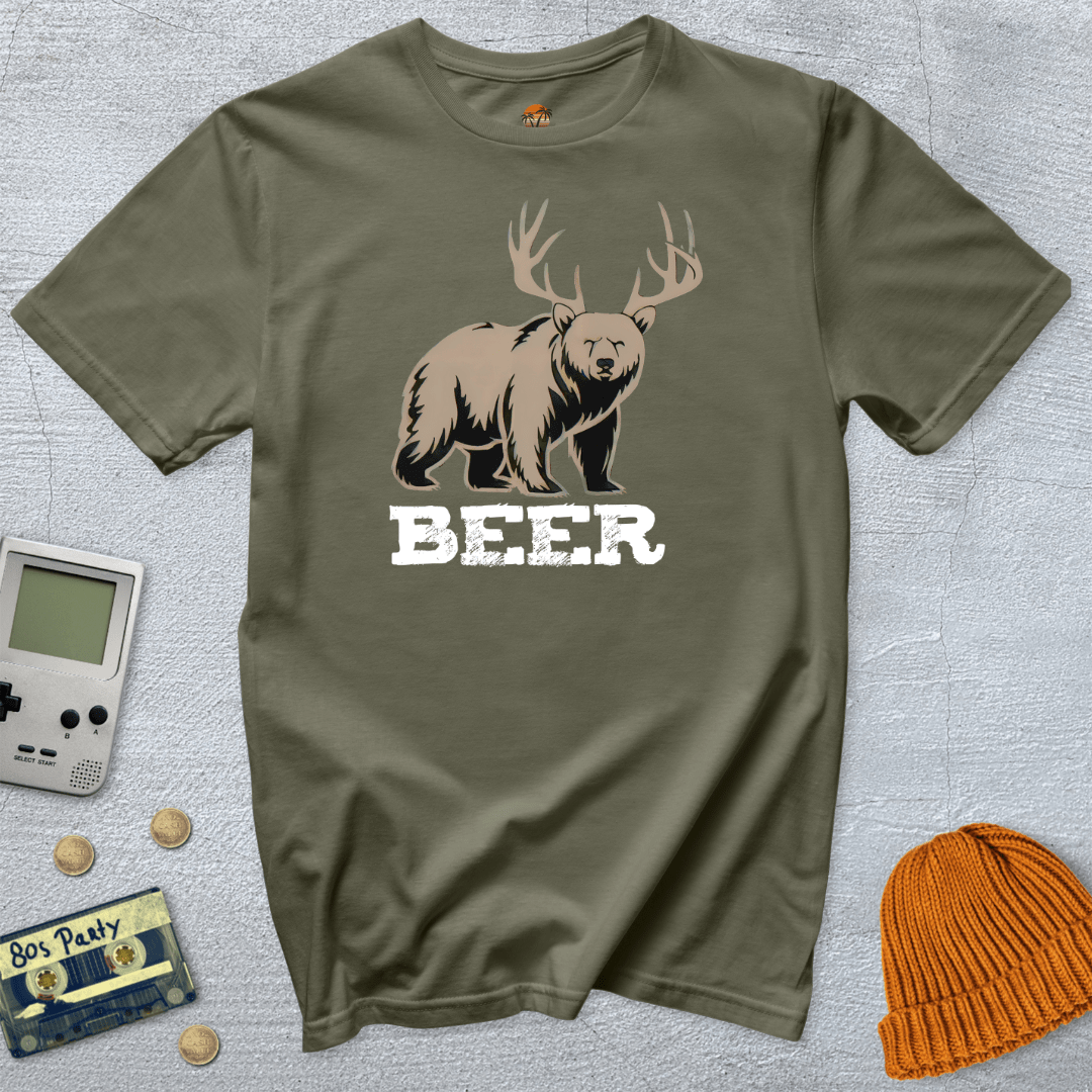 Printify T-Shirt Military Green / S Beer - Shirt
