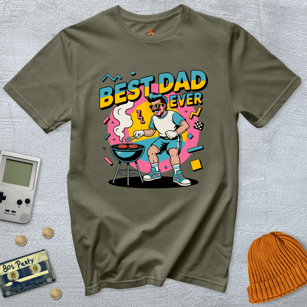 Printify T-Shirt Military Green / S Best Dad Ever - Shirt