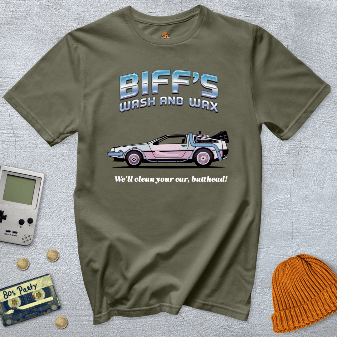 Printify T-Shirt Military Green / S Biffs Wash and Wax - Shirt